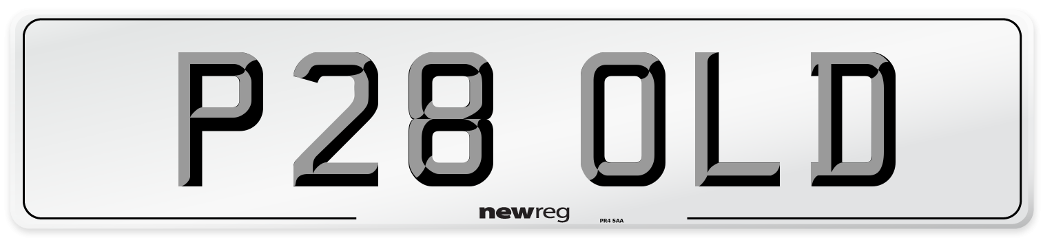 P28 OLD Number Plate from New Reg